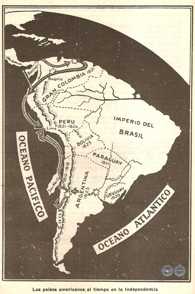 INDEPENDENCIA DE AMÉRICA LATINA DE MÉXICO, AMÉRICA CENTRAL, RÍO DE LA PLATA Y CHILE